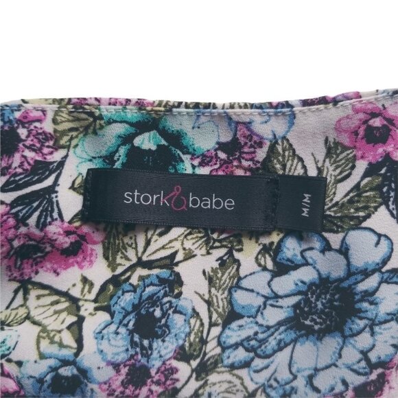 Stork & Babe Maternity Floral Midi Dress, M - Picture 8 of 8